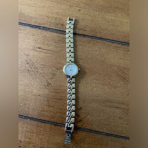 Vintage Bulova Silver and Gold ladies watch , Needs battery!